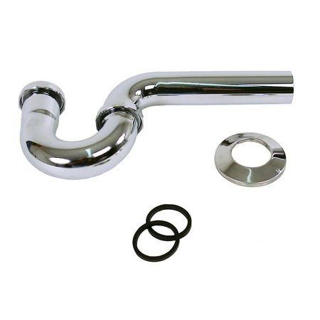 BK RESOURCES P-Trap, With Tail Piece, Washers Included, Chrome Plated Brass BK-PTTP